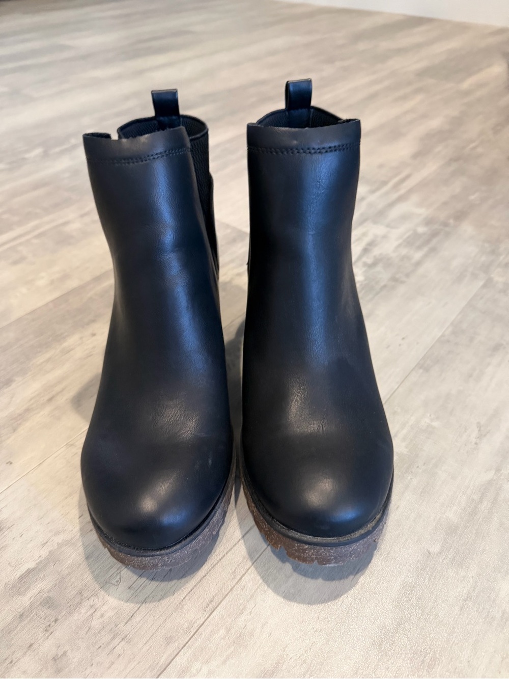 Nordstrom Black Leather Chelsea Booties